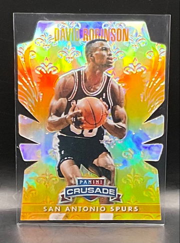 2013-14 DAVID ROBINSON SPURS PANINI CRUSADE #14 ORANGE DIE-CUT 15/99 MVP HOF