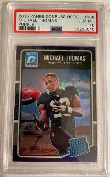 2016 Panini Donruss Optic Michael Thomas Purple PSA 10 Refractor