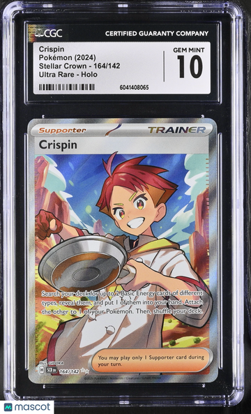 2024 Pokémon Stellar Crown Crispin Ultra Rare CGC 10 #164/142