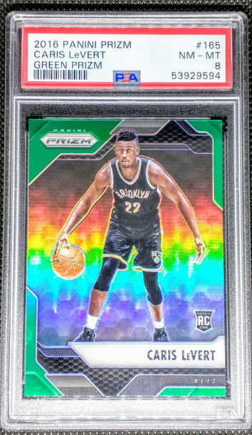 Caris LeVert 2016 Panini Green Prizm RC Rookie PSA 8