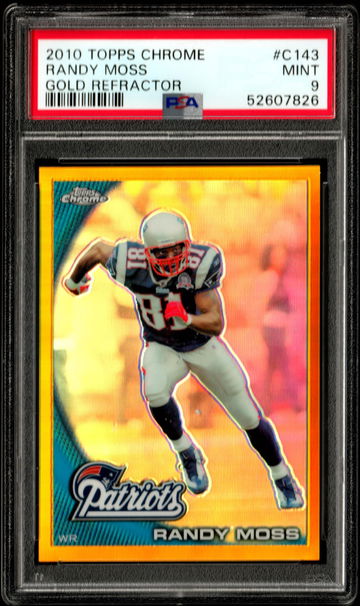 Randy Moss 2010 Topps Chrome #C143 GOLD REFRACTOR #d 06/50
