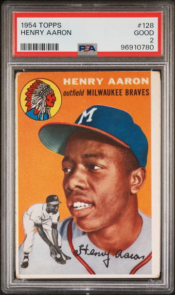 1954 Topps Hank Aaron #128 PSA 2