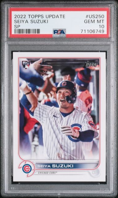  2022 Topps Update Seiya Suzuki US250 Short Print - PSA 10 -Chicago Cubs