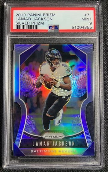 2019 Lamar Jackson Prizm Silver Prizm #71 PSA 9 - MINT - Baltimore Ravens