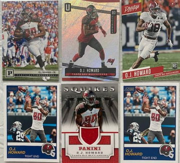  O.J. Howard 2017 RC Squires player worn Relic & 5 card lot