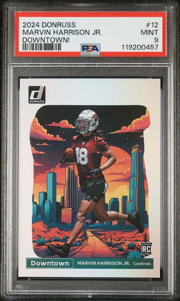 2024 Donruss #12 Marvin Harrison Jr. Downtown PSA 9