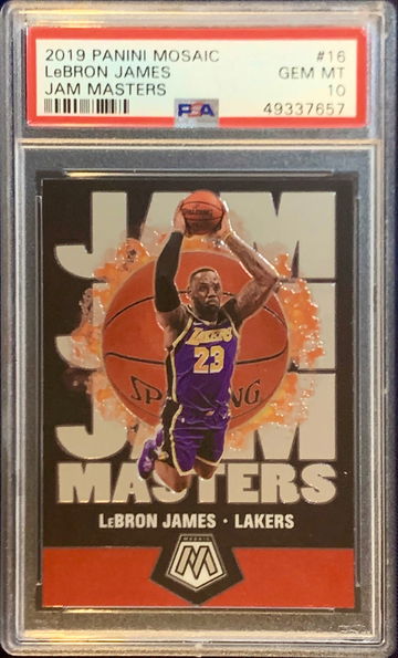 2019-20 Mosaic Lebron James Mosaic Prizm Jam Masters #16 PSA 10 GEM MINT Lakers