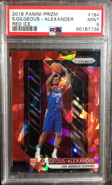 2018 Prizm Shai Gilgeous Alexander #184 Red Ice PSA 9 Mint