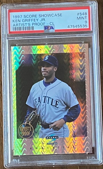 Pop 1 Ken Griffey Jr. 1997 Score Showcase Artist’s Proof CL Mint PSA 9 Seattle Mariners