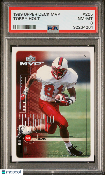 1999 Upper Deck MVP Torry Holt #205 PSA 8