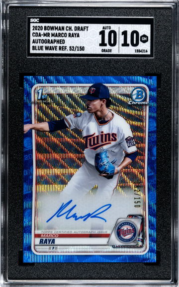 Marco Raya Blue Wave Auto CDA-MR 2020 Bowman Chrome Draft 52/150