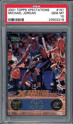 2001 Topps Xceeding Xpectations 151 Michael Jordan Washington Wizards Reggie Miller Indiana Pacers PSA 10 Gem Mint
