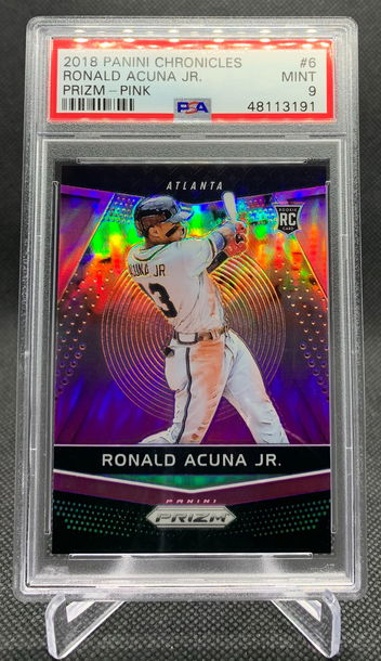 2018 Panini Chronicles Prizm Ronald Acuna Jr. Pink /25