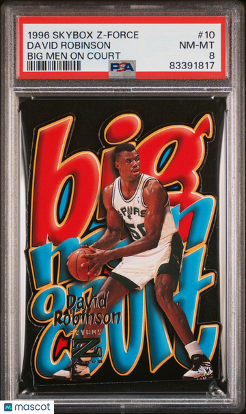 1996 Skybox Z-Force Big Men On Court David Robinson #10 Big Men On Court PSA 8