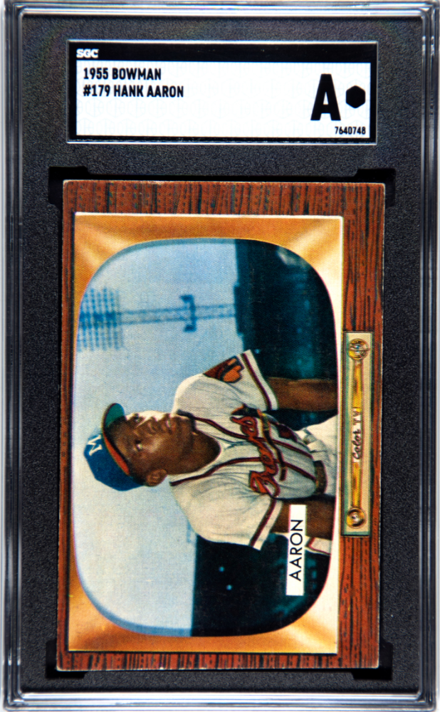 1955 Bowman Hank Aaron #179 SGC A NICE CARD!
