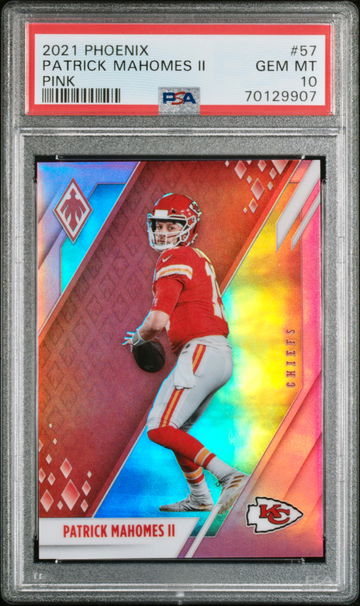 PATRICK MAHOMES 2021 PANINI PHOENIX PINK PRIZM /199 KC CHIEFS SP PSA 10 GEM MINT