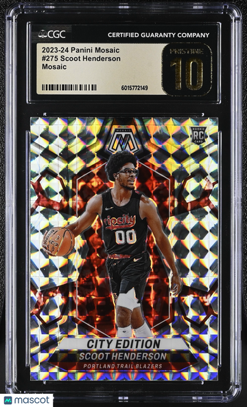 2023-24 Panini Mosaic Scoot Henderson #275 Mosaic CGC 10