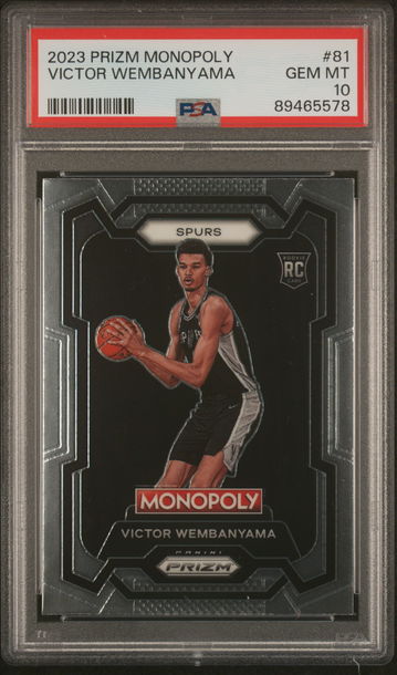 2023 Panini Prizm Monopoly Victor Wembanyama Rookie RC #81 PSA 10