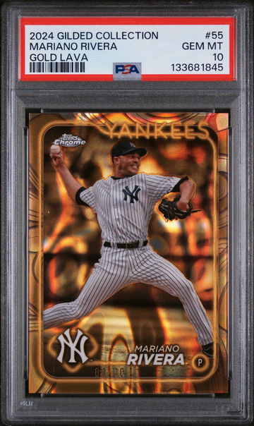 2024 Topps Gilded Collection Gold Lava Mariano Rivera #55 /10 PSA 10