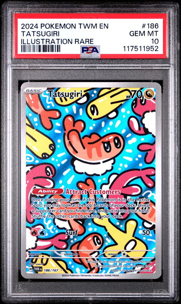 2024 Pokemon Twilight Masquerade Illustration Rare Tatsugiri #186 PSA 10