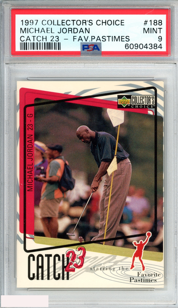 1997  COLLECTORS CHOICE MICHAEL JORDAN #188 CATCH 23 FAV PASTIMES PSA 9 MINT
