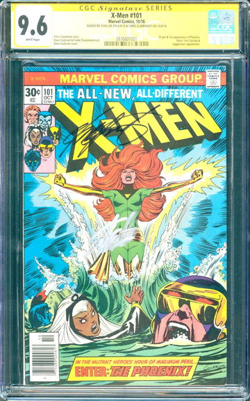 X-Men #101 (1976) CGC 9.6 -- White p; Signed (SS) by Stan Lee & Chris Claremont
