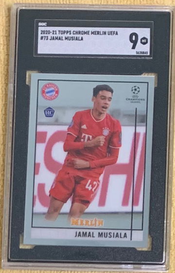2020-21 Topps Chrome Merlin UEFA #73 Jamal MusialaRC