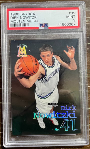 1998 Skybox Molten Metal Dirk Nowitzki PSA 9
