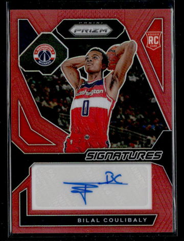 2023-24 Panini Prizm Red Signatures Bilal Coulibaly #RSI-BIL RC Auto /99