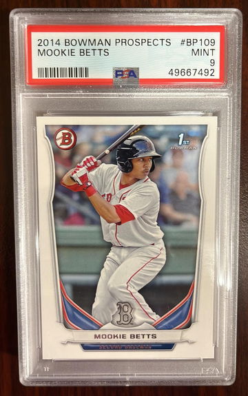 2014 Bowman Prospects Mookie Betts BP109 PSA 92014 Bowman Prospects Mookie Betts BP109 PSA 9
