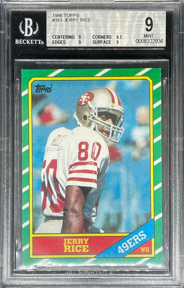 1986 Topps Jerry Rice BGS 9