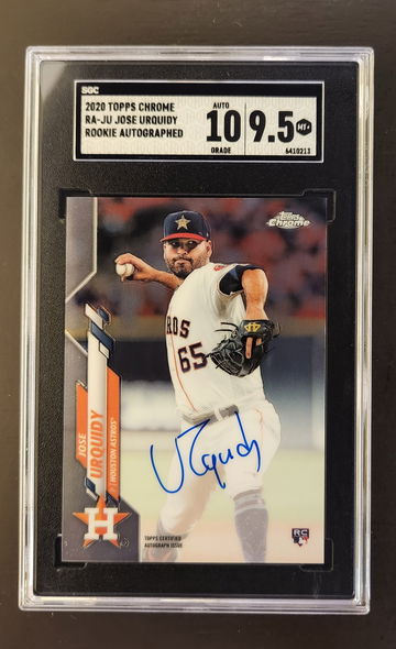 Jose Urquidy  #RA-JU 2020 Topps Chrome RC Rookie Auto SGC 9.5 Mint+