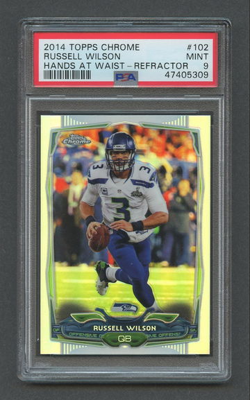 2014 Topps Chrome Refractor RUSSELL WILSON #102 PSA 9 MINT