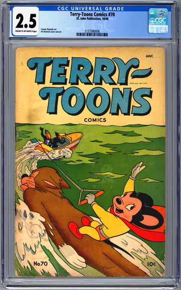 TERRY-TOON COMICS #70 CGC 2.5 PRE-CODE GA CARTOON SERIES MIGHTY MOUSE CVR 1948