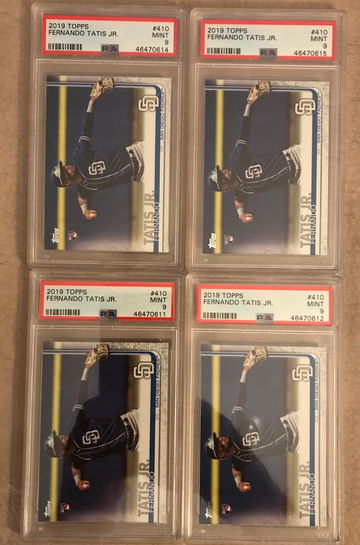 (4) 2019 Topps Fernando Tatis Jr RC PSA 9