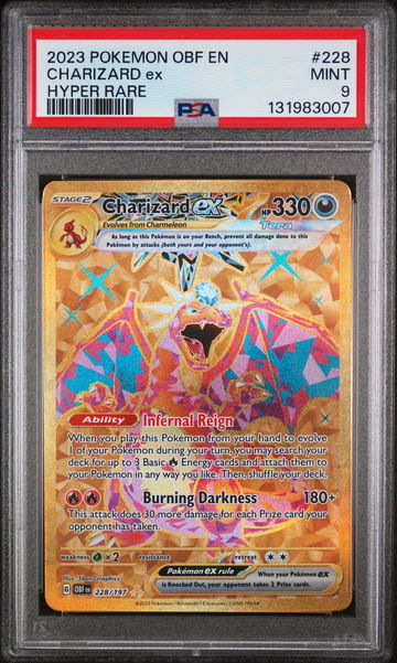 2023 Pokemon Scarlet and Violet Obsidian Flames Hyper Rare Charizard Ex #228 PSA 9