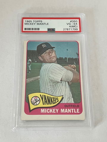 1965 Topps Mickey Mantle #350 PSA 4