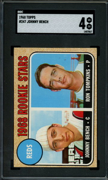 1968 Topps Johnny Bench #247 SGC VG-EX 4