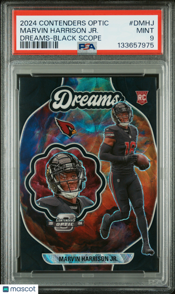 2024 Panini Contenders Optic Dreams Marvin Harrison JR. #DMHJ Black Scope PSA 9