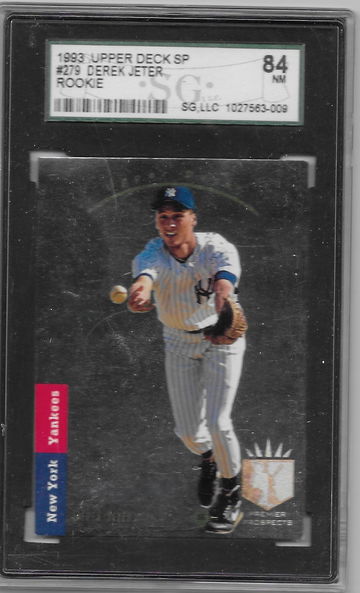 DEREK JETER 1993 UPPER DECK UD SP BASEBALL #279 FOIL ROOKIE RC SGC 84