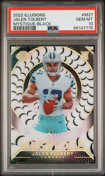 2022 Panini Illusions Mystique Black Jalen Tolbert #M-27 RC /50 PSA 10