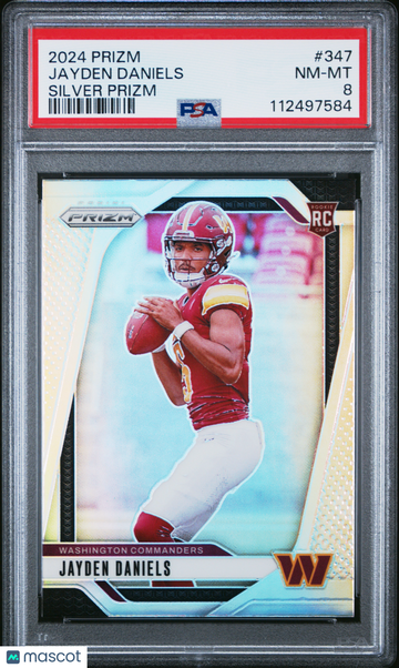 2024 Panini Prizm Jayden Daniels #347 Silver PSA 8