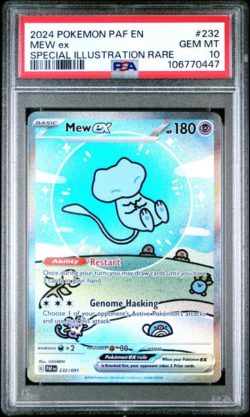 2024 Pokemon Scarlet and Violet Paldean Fates Special Illustration Rare Mew Ex #232 PSA 10