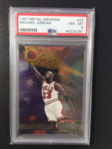  1997  Metal Universe #23 Michael Jordan  PSA 8