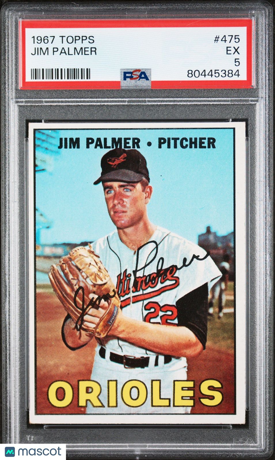 1967 Topps Jim Palmer #475 Orioles PSA 5