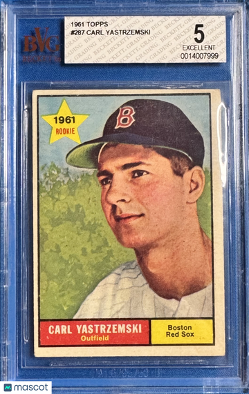 1961 Topps Carl Yastrzemski #287 BGS 5