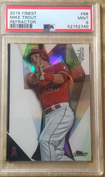 2015 Topps Finest Mike Trout Refractor PSA 9 Mint