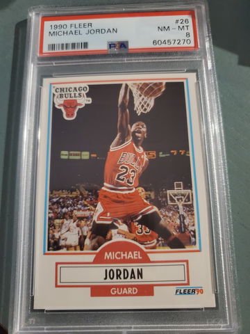 MICHAEL JORDAN 1990 FLEER PSA 8