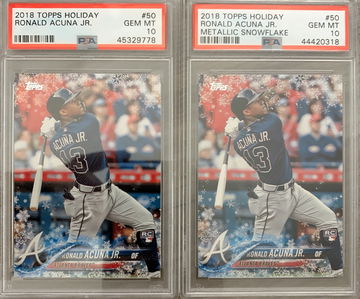 Ronald Acuna jr 2018 Topps snowflake metallic and base lot