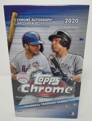 2020 Topps Chrome Hobby Box with 2 Autograph Cards Factory Sealed Box